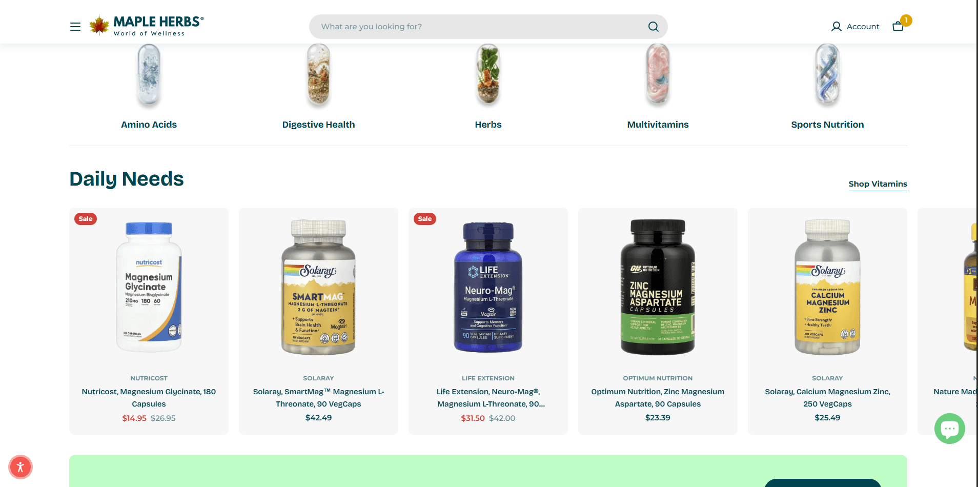 MapleHerbs — Shopify store